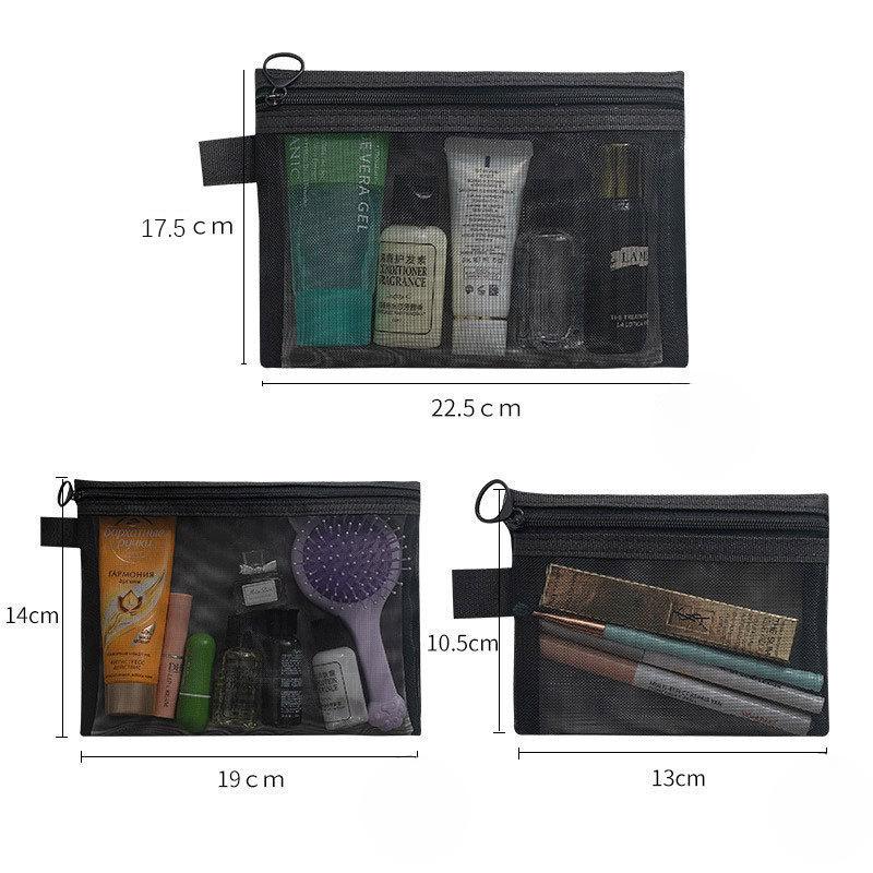 Travel Makeup Bag Storage Bag, Transparent Mesh Large-capacity Lipstick Storage Bag, Portable and Simple Toiletry Bag Storage Bag