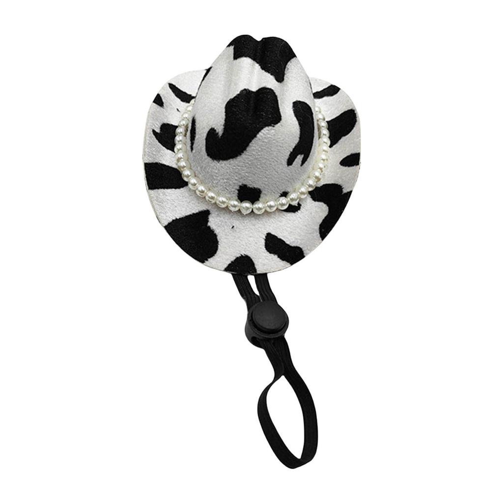 Хэллоуин Костюм для питомца Шляпа для Собак Кошек Элегантная Ковбойская Шляпа Головной убор Принадлежность для дня рождения питомца Шляпа для собаки с жемчужной цепочкой