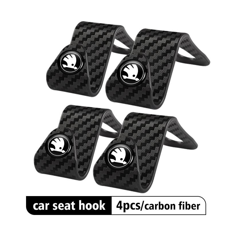 AAABT1 For Skoda Car Seat Back Hook Storage Organizer Hanger Clip Auto Interior Accessories Fabia 1 2 Octavia a7 RS Superb Rapid Yeti