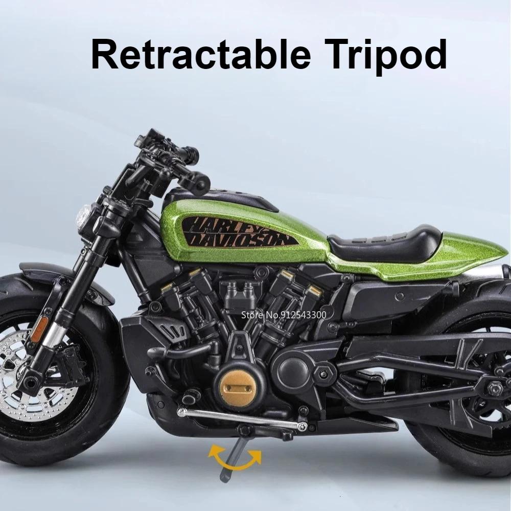 1:12 Scale Sportster S Alloy Toy Motorcycle Model Diecast Metal Shock Absorption Turning Off-road Motor Models for Boys Gifts