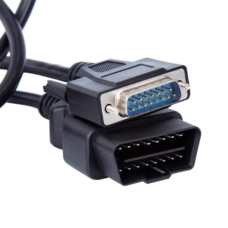 156cm 5ft OBD2 16Pin Male To DB 15Pin Male Extension Cable VGA Obd To Db15 Data Cord Diagnostic Extender Cable
