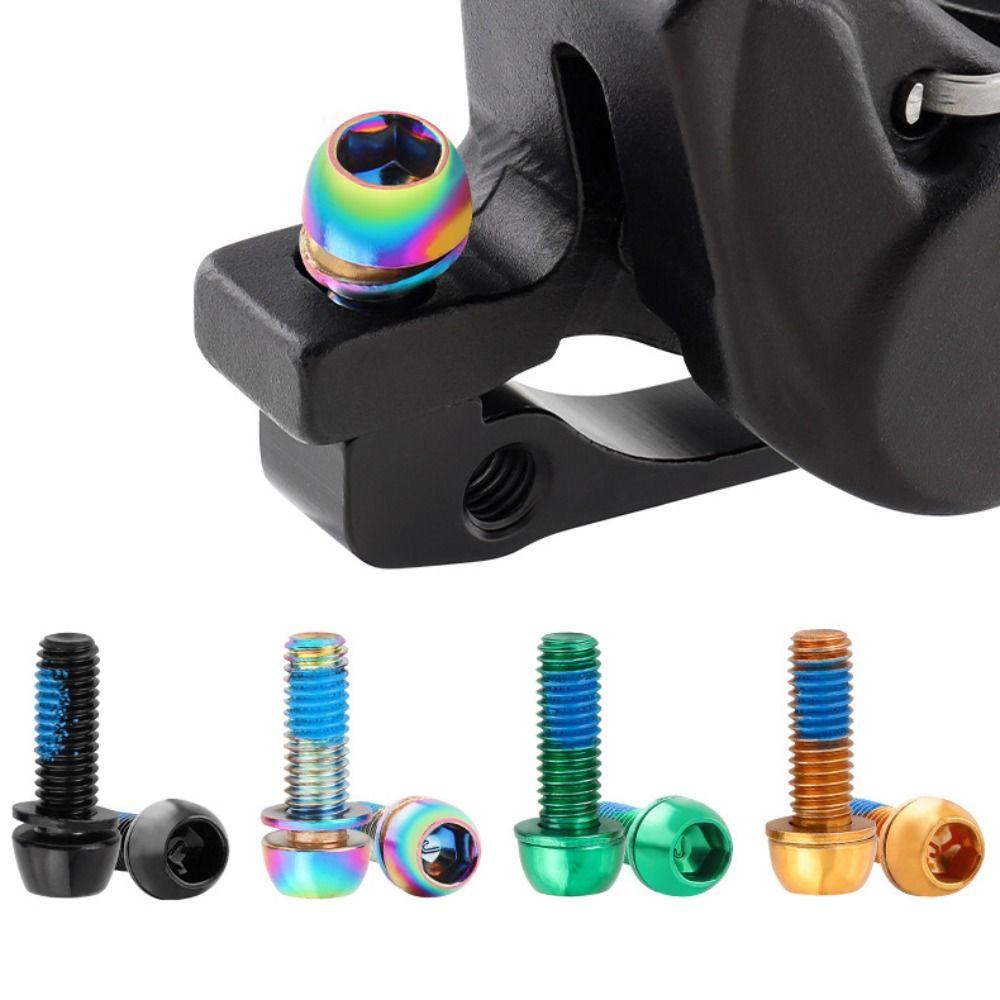 Titanium-plated Bike Handle in Bolts Stainless Steel Bicycle Disc Brake Caliper Bolt Folding