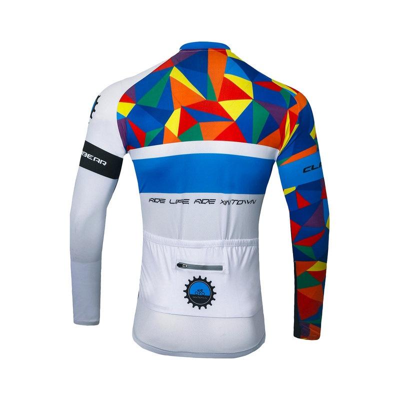 Мужские комплекты для езды на велосипеде с длинными рукавами, одежда для защиты от пота, костюмы с 3D набивкой, подушка для велоспорта, трикотажные изделия для велоспорта