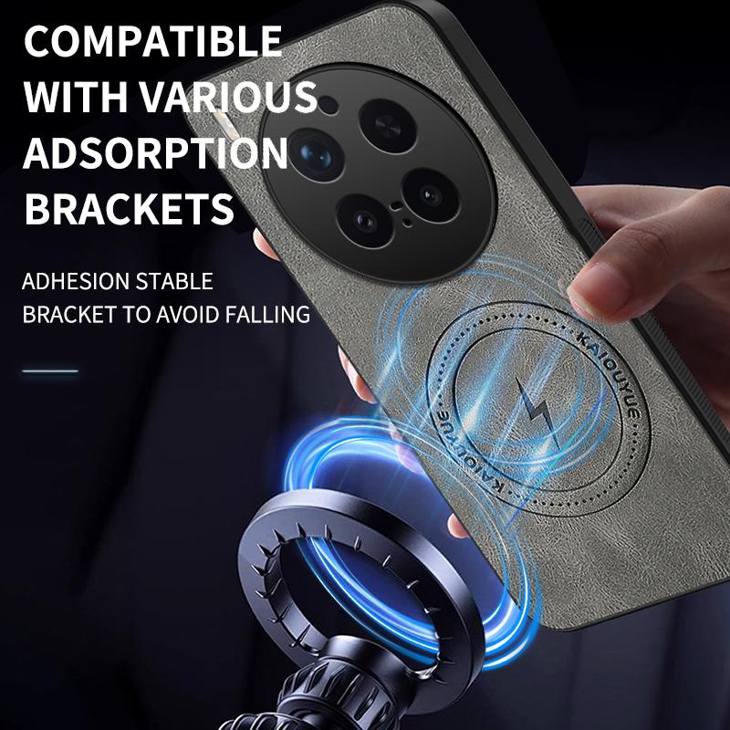 Для Vivo X300 Pro Чехол для телефона из кожи нового стиля Для Vivo X300 Pro Для Magsafe Магнитная беспроводная зарядка Чехол X300 Pro Чехол для телефона