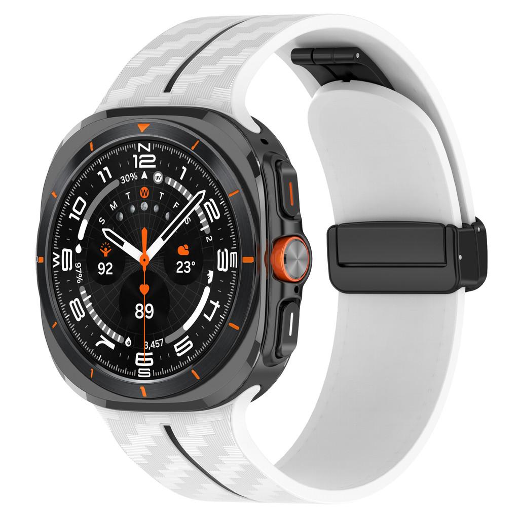 Силиконовый браслет для Samsung Galaxy Watch Ultra Магнитный сменный ремешок для Galaxy Watch Ultra 47 мм Аксессуары