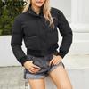 BITCED Autumn/Winter Women's Short-Length Cotton Coat Long-Sleeved High-Neck Thermal Jacket Loose-Fit Casual Cotton Jacket Puffer Coat