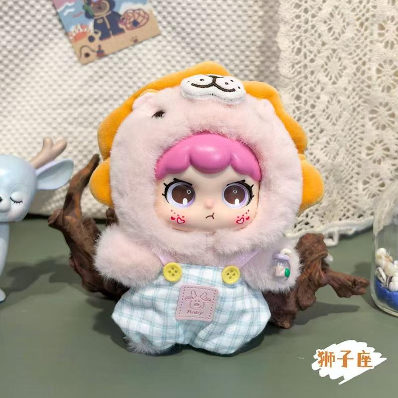 Очаровательные плюшевые подвесные украшения 12 знаков зодиака с резиновыми лицами - Восхитительные декоративные фигурки и модные игрушки