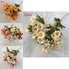 Silk Polish Chamomile 2 Fake Flowers For Wedding Props Home Styling Photography