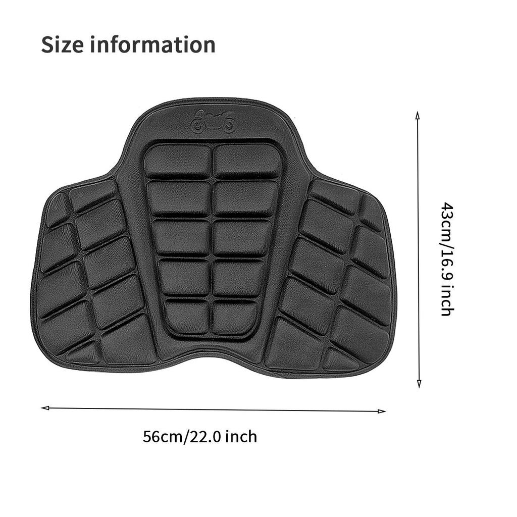 Universal Motorcycle Seat Cushion, Large Saddle Shape Motorcycle Seat Cover Shock Absorption & Breathable Seat Pad for Long Rides