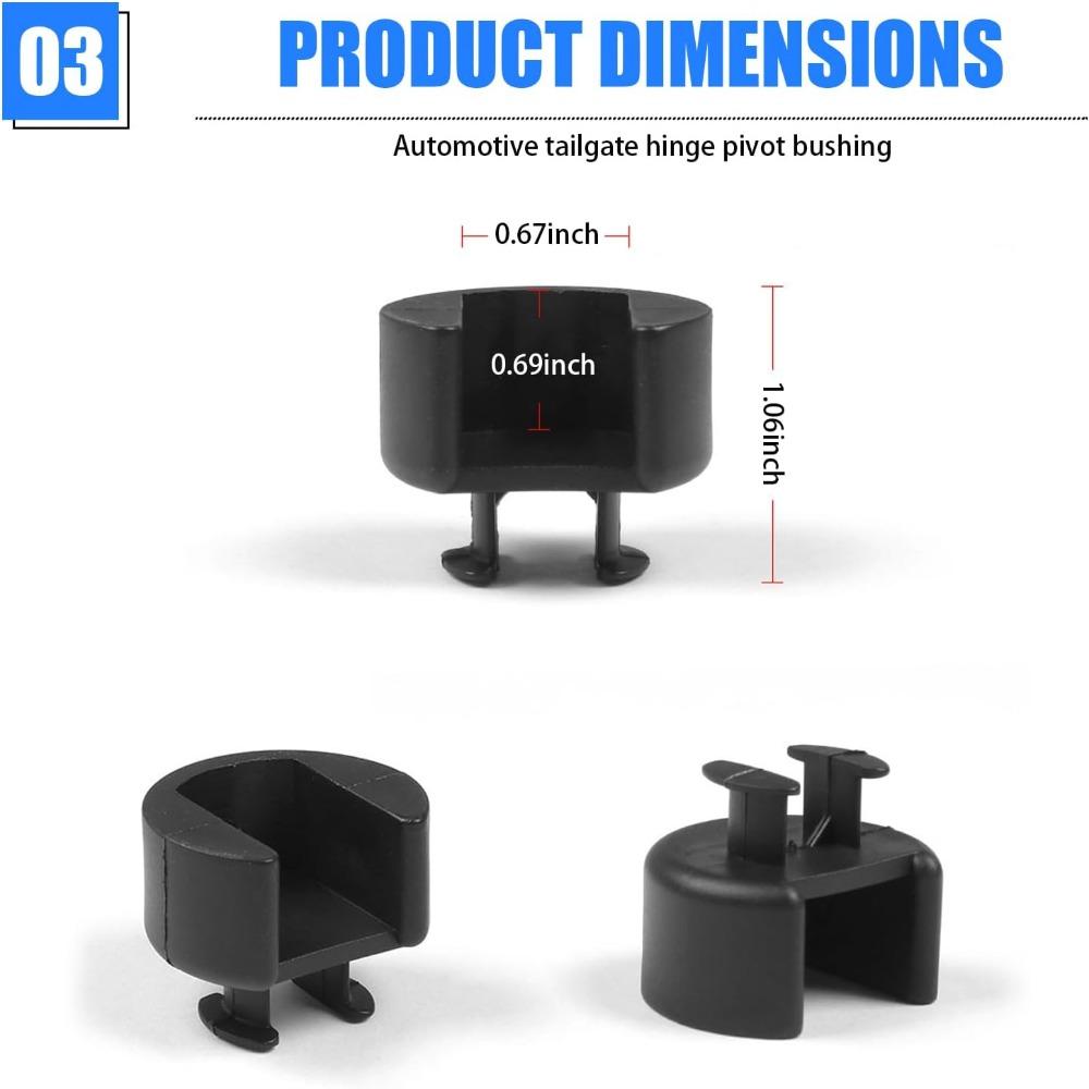 4 шт., черная задняя дверь, АБС-пластик, петля задней двери, автомобильные аксессуары, детали задней двери для автомобиля