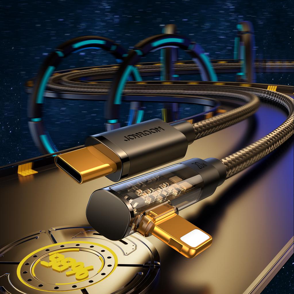 Joyroom 20W Lightning To USB-C Angled Gaming Cable 1.2m - Black