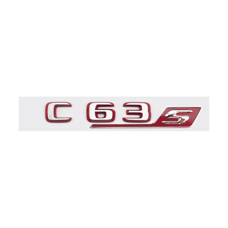 Подходит для Mercedes Benz задняя наклейка с буквами серебристо-красная версия C63S GT63S S63LGLE53 SL63S модификация W205 W206 C190 X290