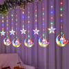 3M 95 Leds Star Moon Led Curtain String Light Ramadan Garland Light EID Mubarak Decor Lights For Home Islam Muslim Party WBL