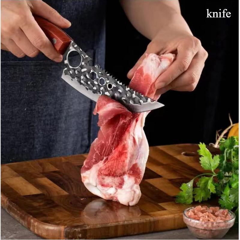 2 шт. Многофункциональный нож для разделки мяса для мужчин из нержавеющей стали, набор кухонных ножей, бытовой острый топор для мяса