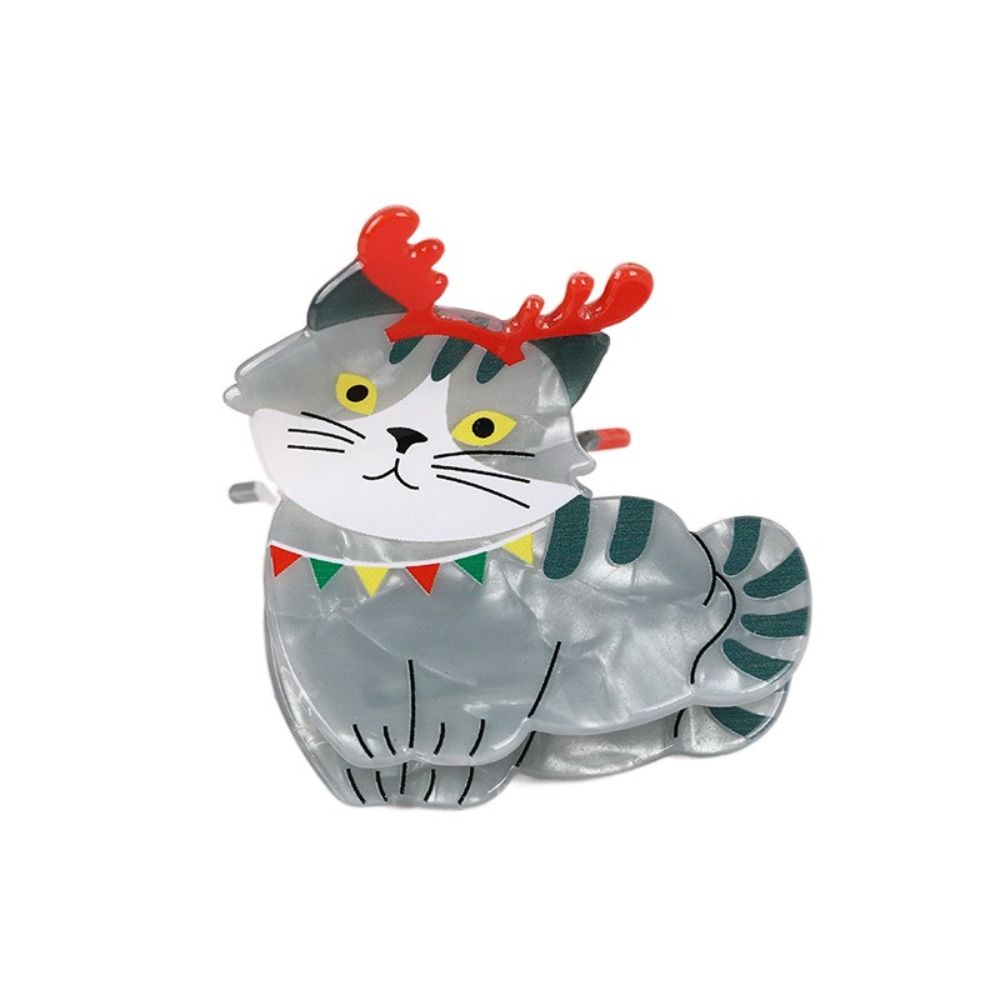 Рождественская шляпа, заколка для волос, кошачья заколка для щенка, Рождественская заколка в виде лося и акулы, коготь из собачьей шерсти на каждый день