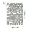 Наклейка с английскими буквами 0,5 дюйма, золото и серебро, для ручного учета, Gu-карты, маленьких предметов, декоративная, маленького размера, буквенно-цифровая наклейка