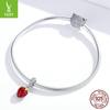 Подвеска Ziyun Sweetheart Клубника из серебра S925 - Милые бусины ручной работы для DIY-украшений SCC1537