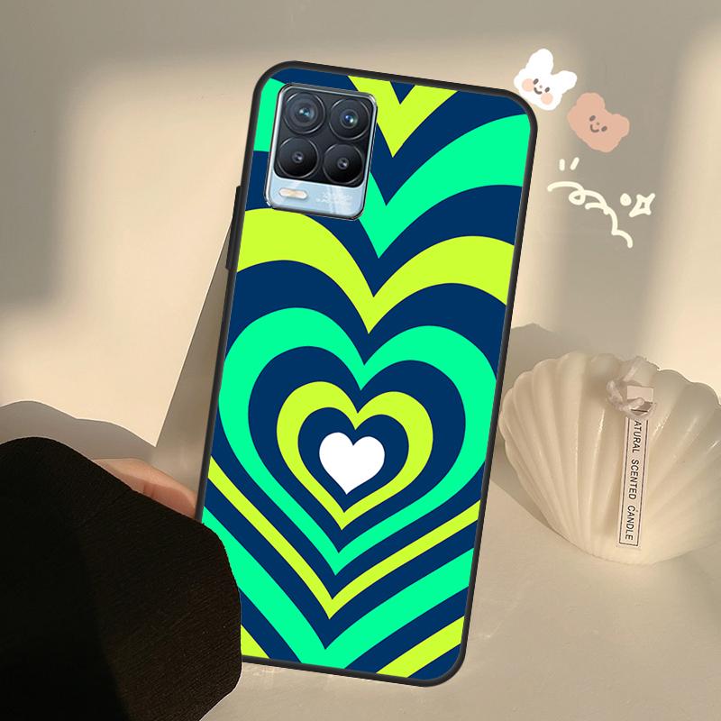 Latte Love Тоннель Коричневое Сердце Чехол Для Realme C75 C63 C61 C55 C51 C53 C25 C65 C67 C71 11 12 13 14 15 Pro Plus GT6 GT7 Pro