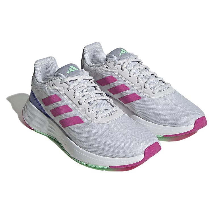 Adidas Ярко-розовые амортизирующие нескользящие прочные кроссовки с низким верхом для бега Женские кроссовки Серый HP5671