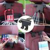 Car Back Seat Hook & Phone Mount 2-in-1 - Carbon Fiber Style Multi-Functional Organizer for Bags, Phones & Car Interior Storage