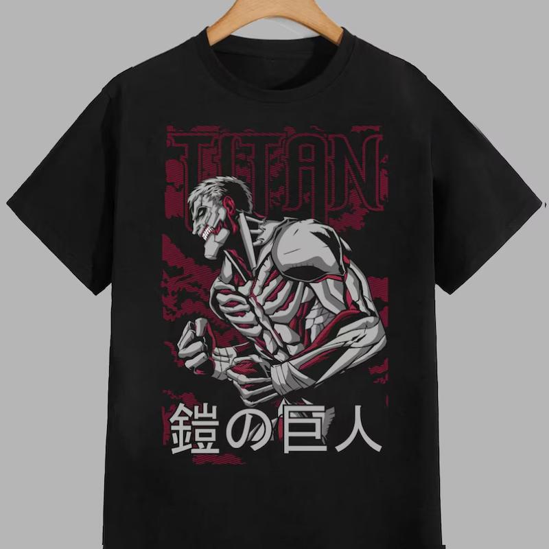 Attack On Titans Anime Oversize T-shirt Men Women Short Sleeve Casual Tees Cotton Streetwear Cosplay Casual Top Clothing Hip Hop