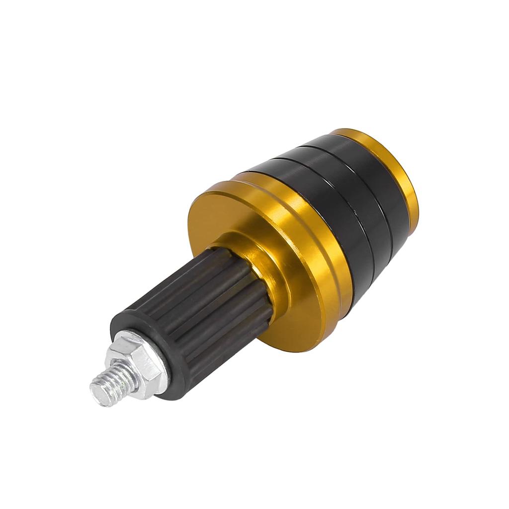 Motoforti Заглушки на руль, Заглушки для концов руля, Противоскользящие, Универсальные ручки для мотоциклов, 18 мм, Золотистый тон, 2 штуки