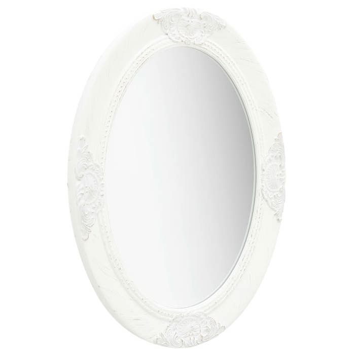 VidaXL Wall Mirror Baroque Style 50x70 Cm White 320352
