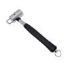 Scaffolding Hammer with Safety Ring (Carabiner Tool Holder, One-Touch Detachable), Hammer Head 40mm, M-40, Silver/Black