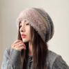 Thick Knit Thick Knit Pullover Hat Warm Plush Stacked Hat Winter Slouchy Beanie  Daily Wear