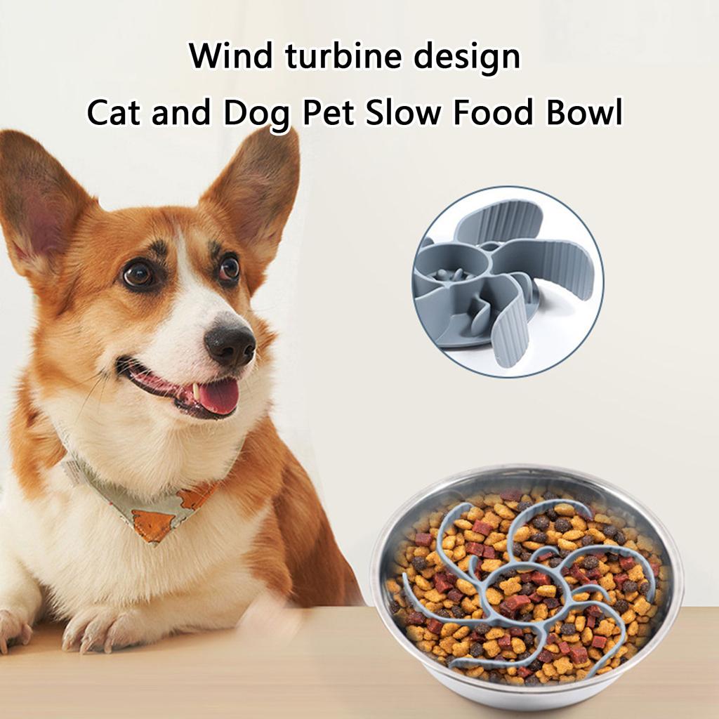Silicone Slow Feeder Bowl Insert For Dog AntiChoke Feeding Tray Dishwasher Safe Pet Feeding Accessory with Suction Cup