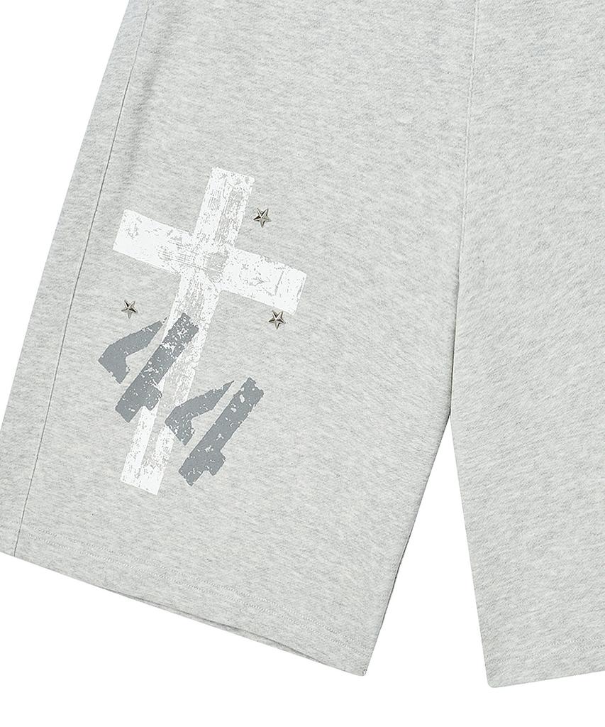 PRENDA Star Cross Bermuda Pants Gray