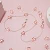 Fashion Love Heart Pink Crystal Sunglasses Chain Romantic Transparent Bead Chain For Glasses Women Necklace Lanyard Jewelry