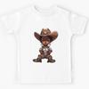 "Black Sheriff Cowgirl - Western Beauty & American History" Kids T-Shirt