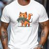 Unisexs Tshirt with Relaxed Casual Comfortable and Versatile Design Featuring A Kitten Holding An Alien Creature Summer Tshirt