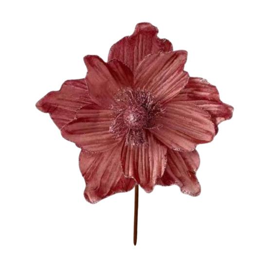 Блестящий искусственный цветок Рождественское украшение DIY Рождественская елка Венок Украшения Искусственный цветок пуансеттии для Рождества Нового года Свадебной вечеринки Праздника