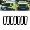 7pcs Front Grill Grille Insert Cover Trim Frame For Jeep Renegade 2015-2018