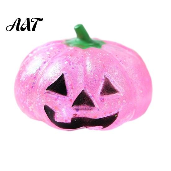 Halloween Party Favors 1/4Pcs Pumpkin Stress Relief Toy, Smiling Head Squeeze Glitter Desk Toy Clear Office for Relieve Anxiety Slow Rebound Toys