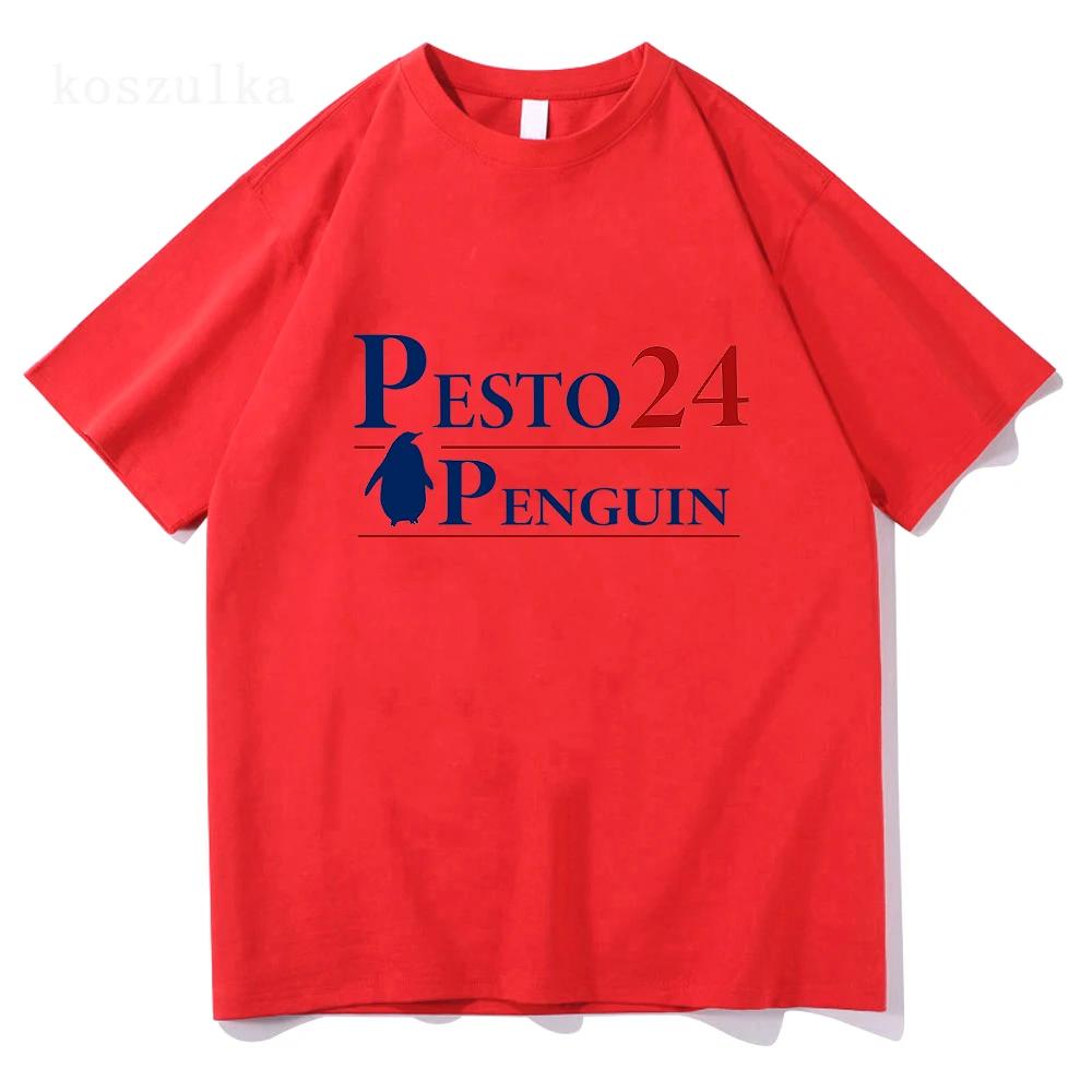 Funny Pesto Penguin T Shirts Graphic Cotton Streetwear Short Sleeve Birthday Gifts Mens Clothing Kawaii Unisex Summer T-shirts