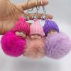 Imitation Otter Rabbit Hairy Ball Keychain Ins Girl Heart Cartoon Cute Sleep Doll Bag Bell Pendant