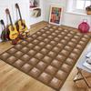 Classic Checkerboard Geometric Square Area Rug Washable Non-Slip Indoor Floor Mat for Farmhouse Living Room Bedroom Home Decor