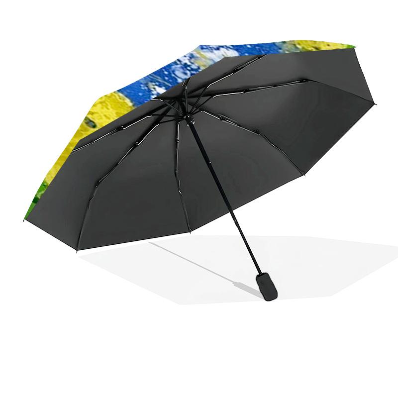 Brazil Artwork Printed Automatic Umbrella, 8-Frame for Travel, camping, Casual Umbrella, Essential Gift for for family and friends