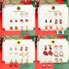 Festive Christmas Earrings Set: Creative Reindeer, Snowflake & Santa Claus Studs for Women