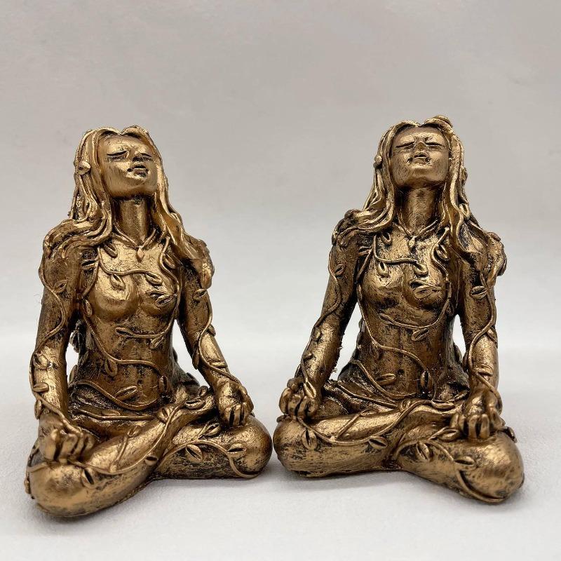 Статуя Матери-Земли Мини Фея Гайя Декоративная Статуя Будды Декоративные Статуэтки Богини Исцеление Чакры Медитация Домашний Декор