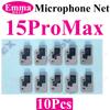10 шт. Защитная сетка для микрофона на задней панели для iPhone 11 12 13 14 15 16 Pro Max, противопылевая сетка, установка на поврежденную заднюю крышку камеры, микрофон