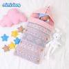 Knitted Jacquard Baby Sleep Sack Stroller Blanket Toddlers 3-8 Years Soft Acrylic Warm Lightweight