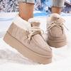 Fashion 2025 New Thick Bottom Women Snow Boots Rubber Sole Ankle High Simple Style Shoes for Women Winter Warm Anti-Slip Booties Women