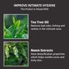 Салфетки для интимной гигиены | pH-сбалансированные антибактериальные салфетки с маслом чайного дерева и экстрактами нима | Избегайте зуда, запаха и аллергии | Пакет из 30