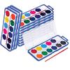 Boxed Watercolor Paint Set Washable Watercolor Paints with Paintbrush Portable Watercolor Palette Kids Art Supplies for Birthday Gift Classroom Travel