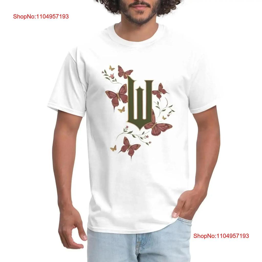 Wicked Design Logo With Butterflies Mens T Shirt vintage Washed Top For Everyday Wear graphic Unisex Slightly Breathable Soft
