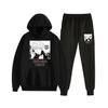 Fashion Autumn/Winter Anime Jujutsu Kaisen Harajuku Streetwear Men's Suit Fleece Hoodie + Trousers Thick Warm Sports Suit